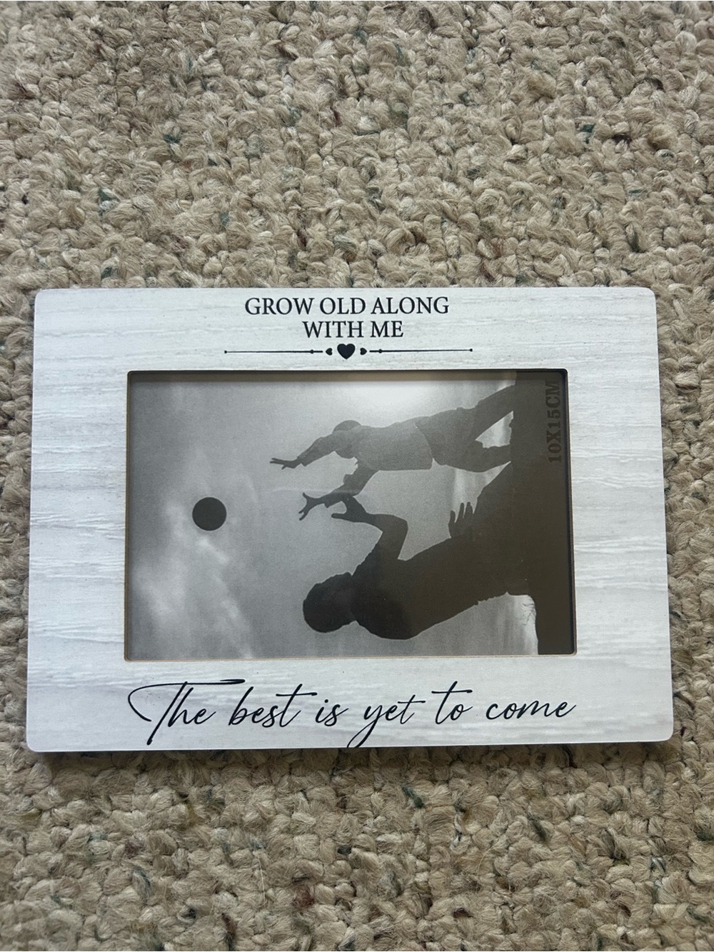White 'Grow Old Along With Me' Decorative Photo Frame - The best is yet to come